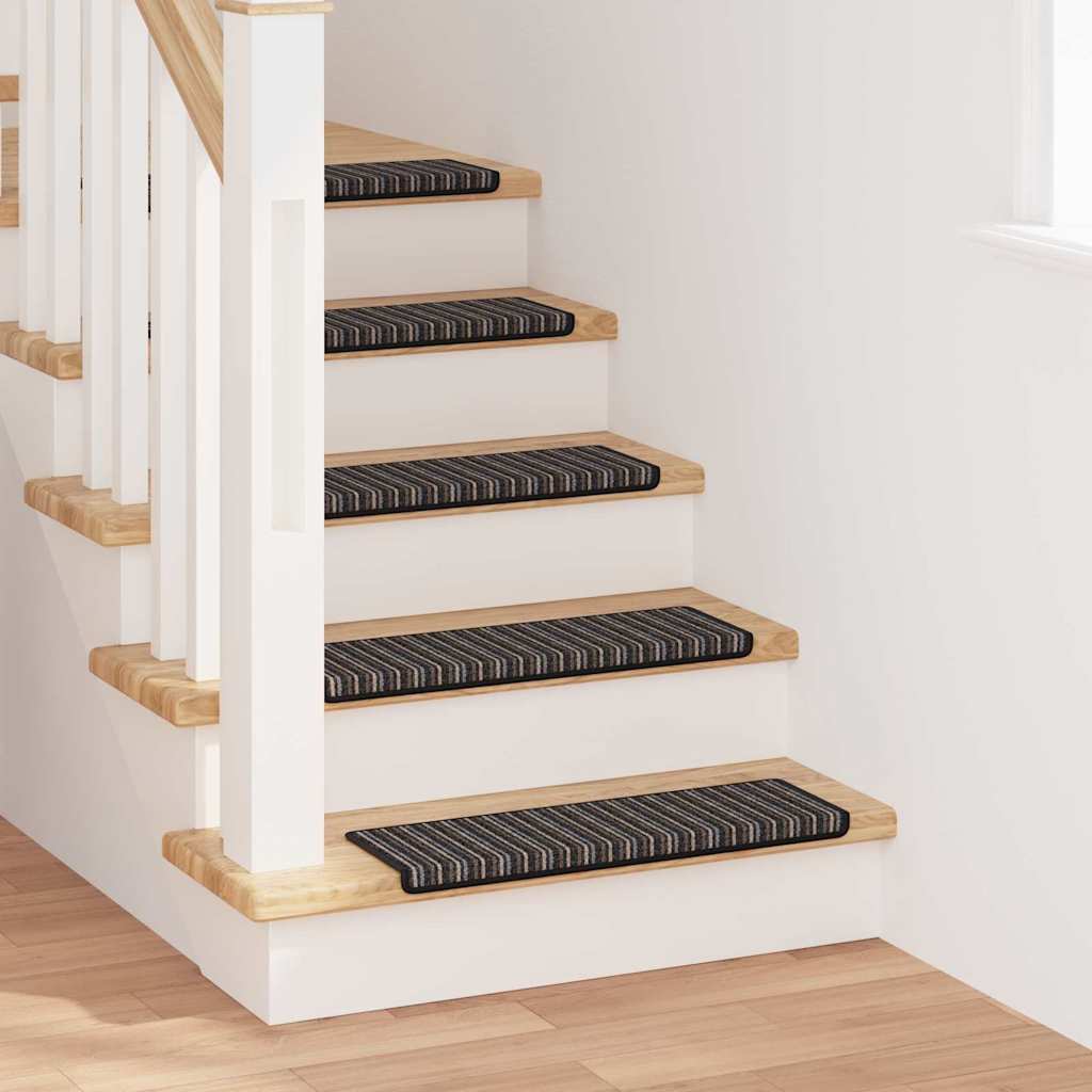 Zelfklevende Trapmatten 15 pcs Antraciet 65 x 21 x 4 cm