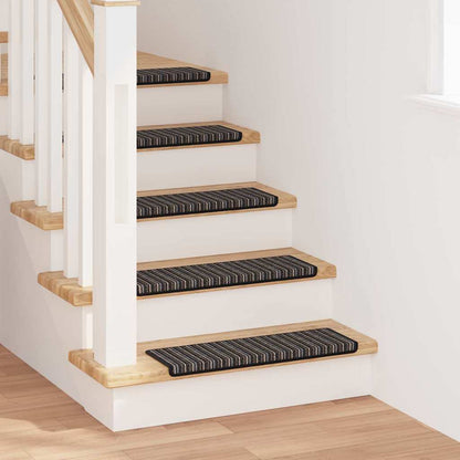 Zelfklevende Trapmatten 15 pcs Antraciet 65 x 21 x 4 cm