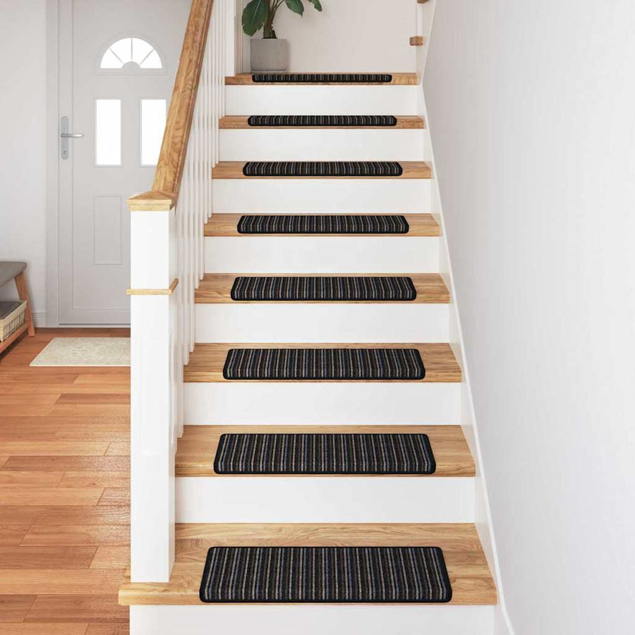 Zelfklevende Trapmatten 15 pcs Antraciet 65 x 21 x 4 cm