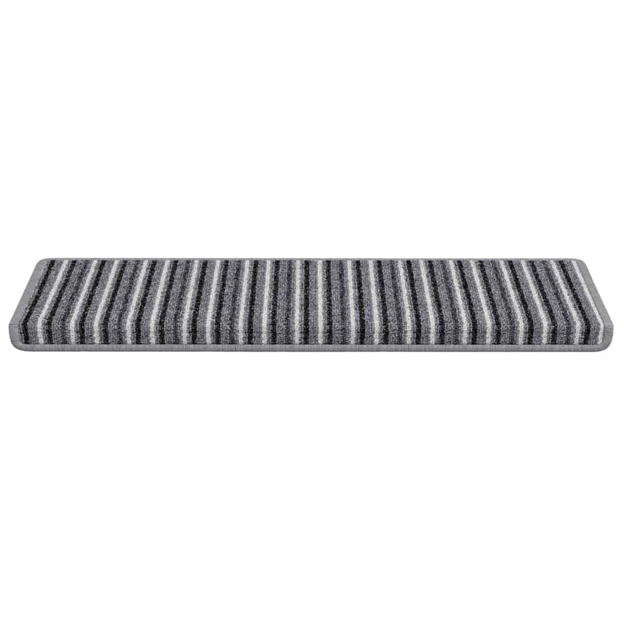 Zelfklevende Trapmatten Gestreept 15 pcs Grijs 65 x 21 x 4 cm