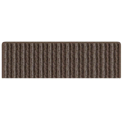 Zelfklevende Trapmatten Gestreept 15 pcs Bruin 65 x 21 x 4 cm