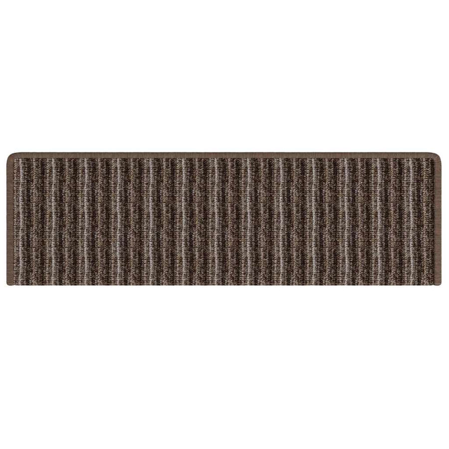 Zelfklevende Trapmatten Gestreept 15 pcs Bruin 65 x 21 x 4 cm