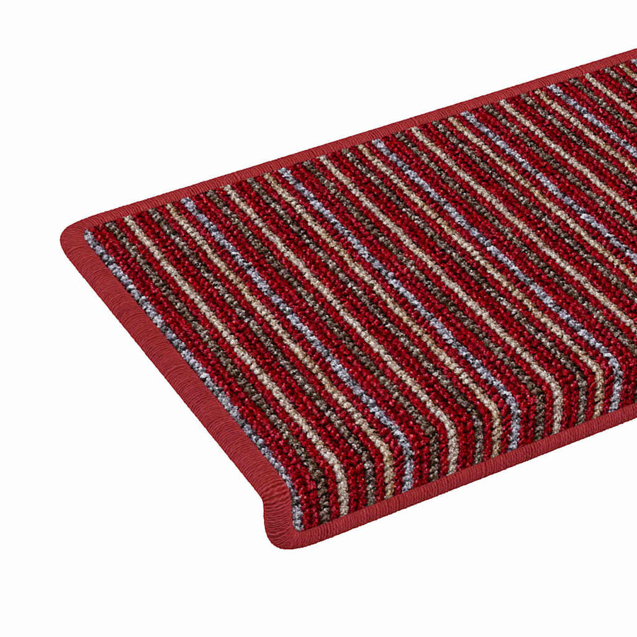 Zelfklevende Trapmatten Gestreept 15 pcs Rood 65 x 21 x 4 cm