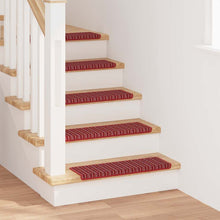 Zelfklevende Trapmatten Gestreept 15 pcs Rood 65 x 21 x 4 cm