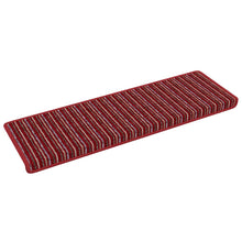 Zelfklevende Trapmatten Gestreept 15 pcs Rood 65 x 21 x 4 cm