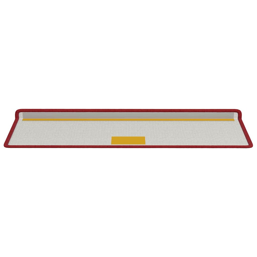 Zelfklevende Trapmatten Gestreept 15 pcs Rood 65 x 21 x 4 cm