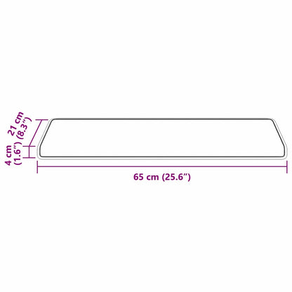 Zelfklevende Trapmatten Gestreept 15 pcs Rood 65 x 21 x 4 cm