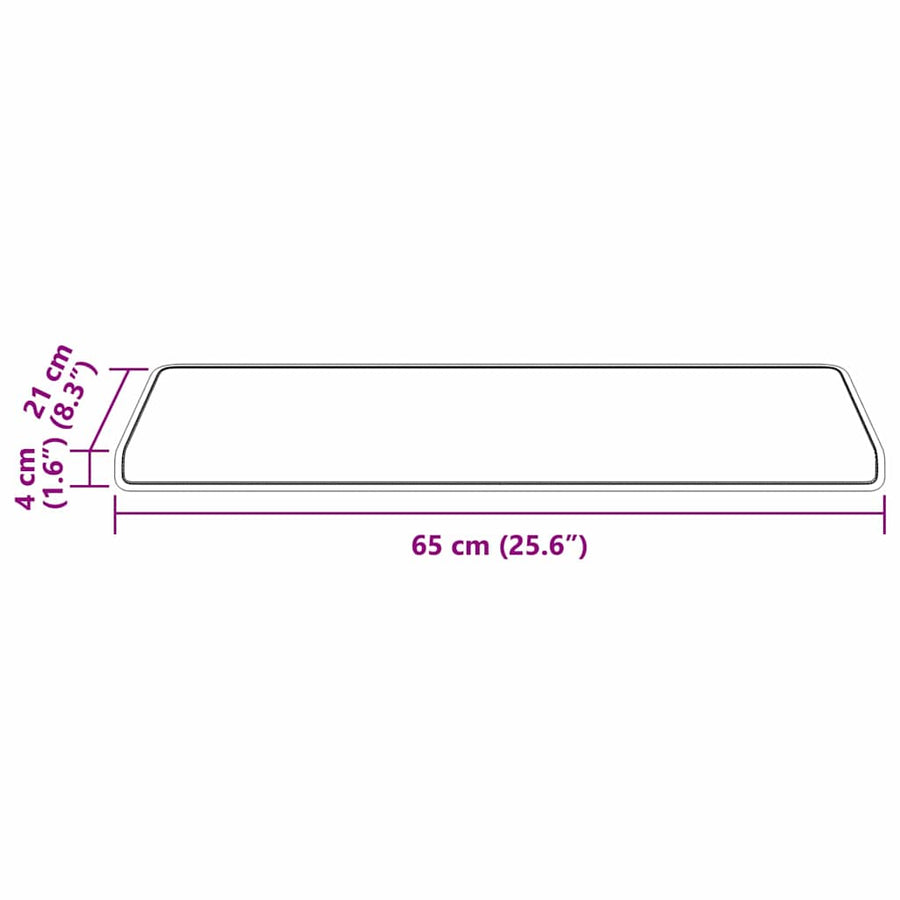 Zelfklevende Trapmatten Gestreept 15 pcs Rood 65 x 21 x 4 cm