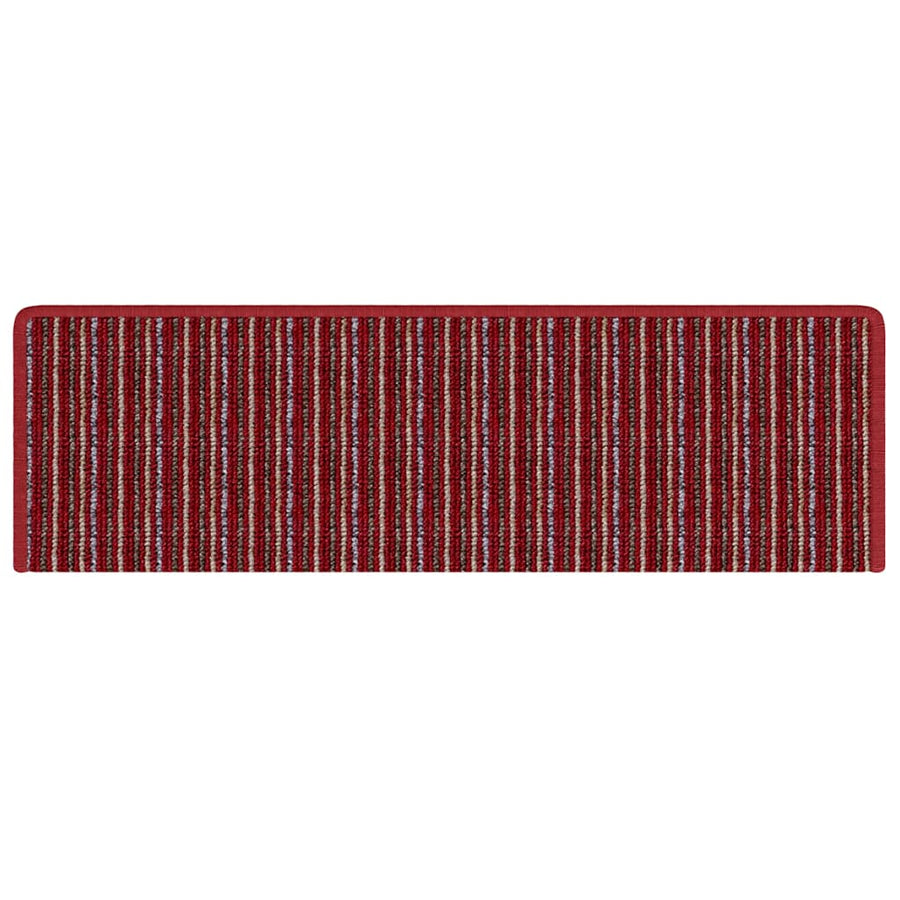 Zelfklevende Trapmatten Gestreept 15 pcs Rood 65 x 21 x 4 cm
