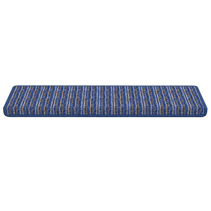 Zelfklevende Trapmatten Gestreept 15 pcs Blauw 65 x 21 x 4 cm