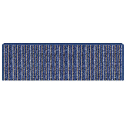 Zelfklevende Trapmatten Gestreept 15 pcs Blauw 65 x 21 x 4 cm