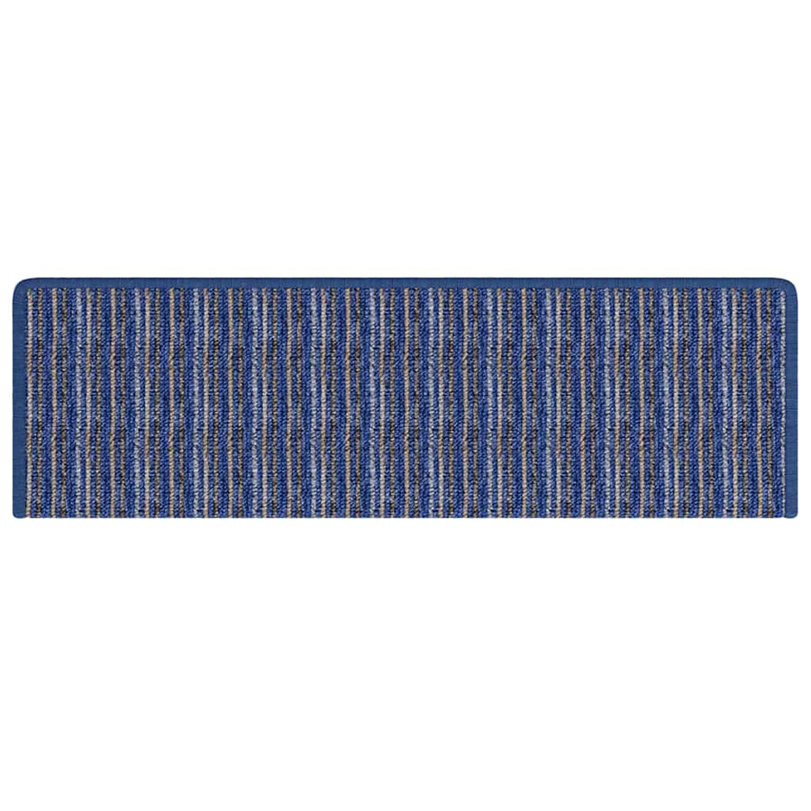 Zelfklevende Trapmatten Gestreept 15 pcs Blauw 65 x 21 x 4 cm
