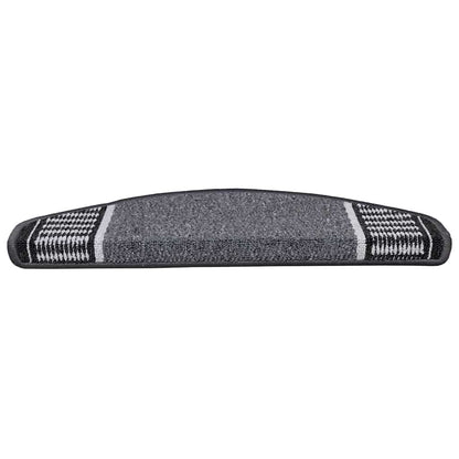 Zelfklevende Trapmatten 15 pcs Antraciet 65 x 21 x 4 cm