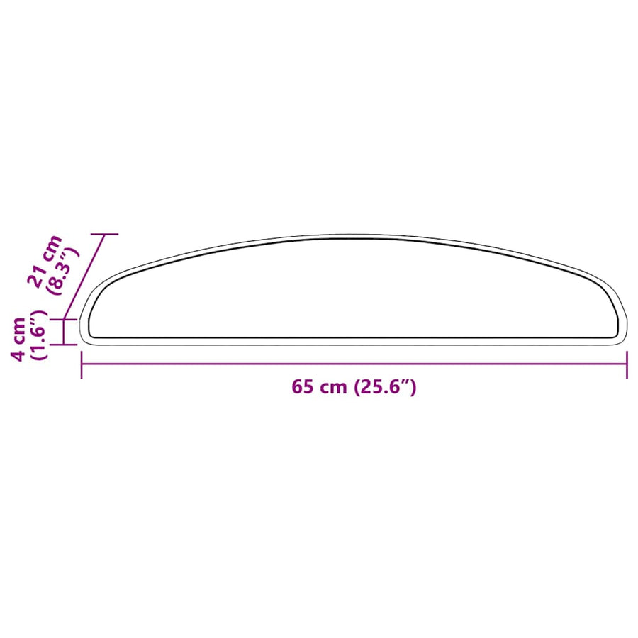 Zelfklevende Trapmatten 15 pcs Antraciet 65 x 21 x 4 cm
