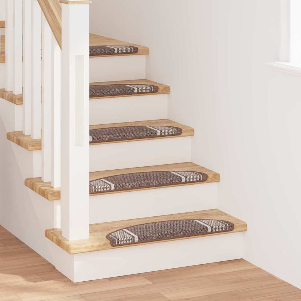 Zelfklevende Trapmatten 15 pcs Bruin 65 x 21 x 4 cm