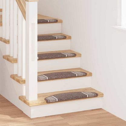 Zelfklevende Trapmatten 15 pcs Bruin 65 x 21 x 4 cm