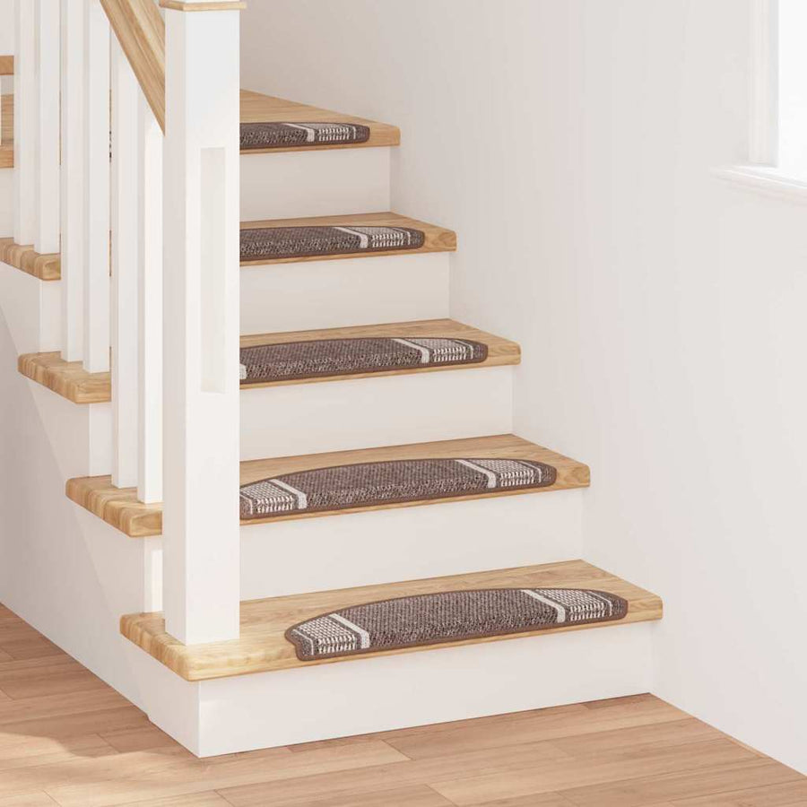 Zelfklevende Trapmatten 15 pcs Bruin 65 x 21 x 4 cm