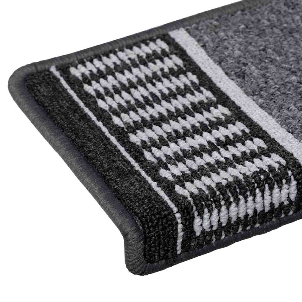 Zelfklevende Trapmatten 15 pcs Antraciet 65 x 21 x 4 cm