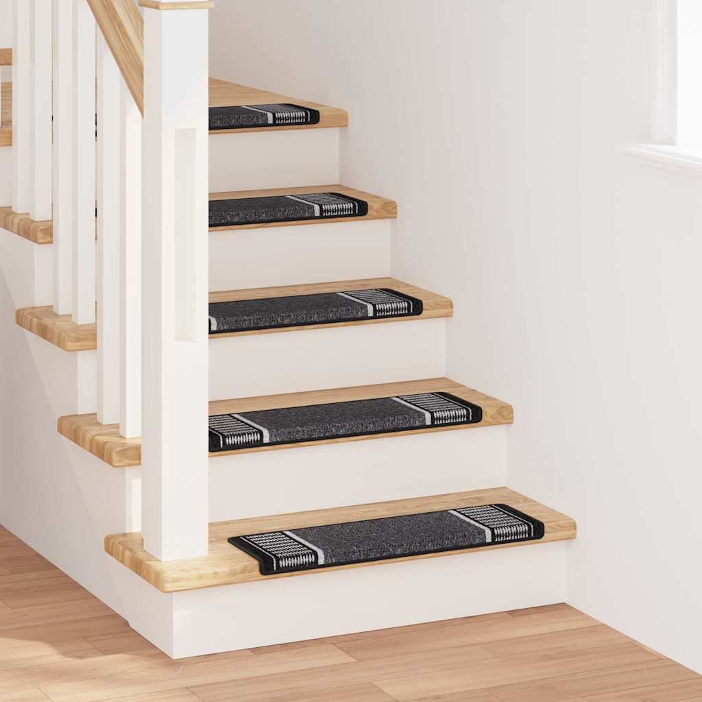 Zelfklevende Trapmatten 15 pcs Antraciet 65 x 21 x 4 cm