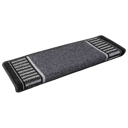 Zelfklevende Trapmatten 15 pcs Antraciet 65 x 21 x 4 cm