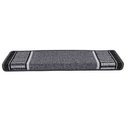 Zelfklevende Trapmatten 15 pcs Antraciet 65 x 21 x 4 cm