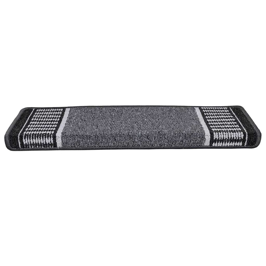 Zelfklevende Trapmatten 15 pcs Antraciet 65 x 21 x 4 cm
