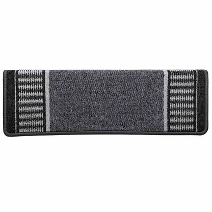 Zelfklevende Trapmatten 15 pcs Antraciet 65 x 21 x 4 cm