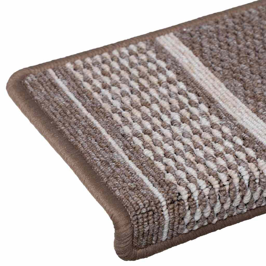 Zelfklevende Trapmatten 15 st 65 x 21 x 4 cm Non-Slip Bruin