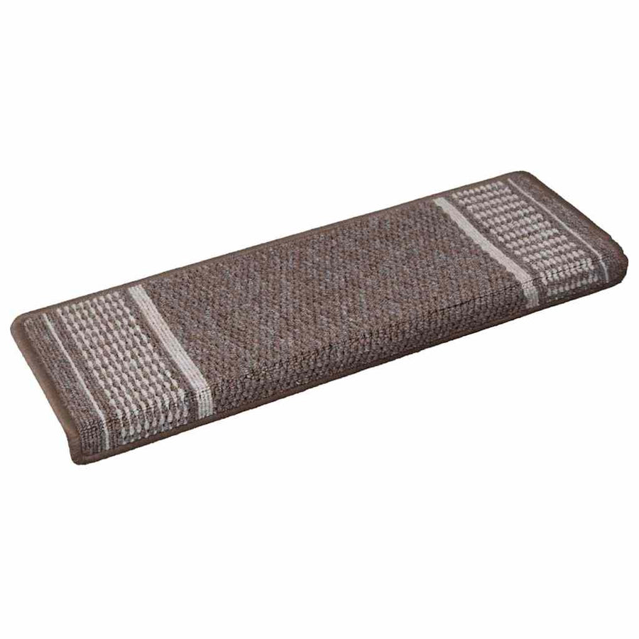 Zelfklevende Trapmatten 15 st 65 x 21 x 4 cm Non-Slip Bruin
