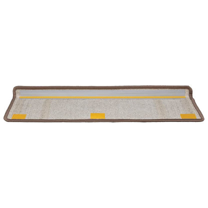Zelfklevende Trapmatten 15 st 65 x 21 x 4 cm Non-Slip Bruin