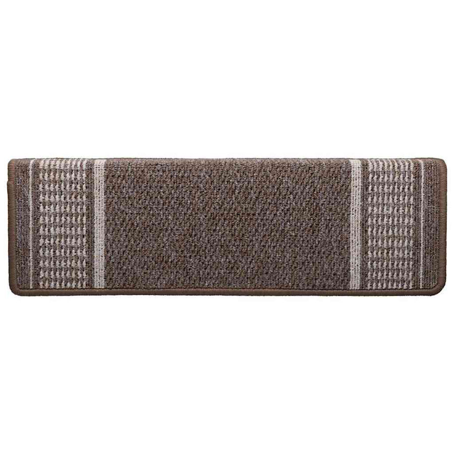 Zelfklevende Trapmatten 15 st 65 x 21 x 4 cm Non-Slip Bruin