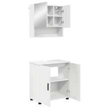 Badkamermeubelset 2 pcs Wit 61 x 35 x 64 cm Bewerkt hout