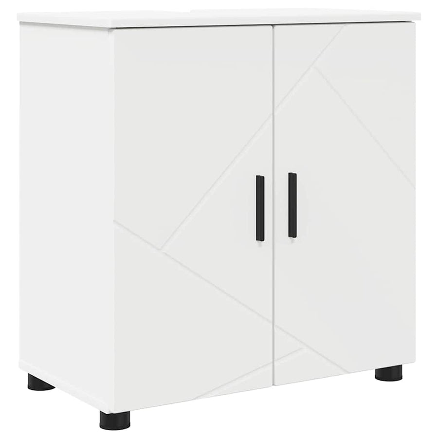 Badkamermeubelset 2 pcs Wit 61 x 35 x 64 cm Bewerkt hout