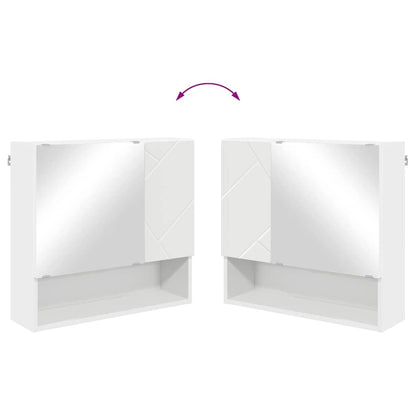 Badkamermeubelset 2 pcs Wit 61 x 35 x 64 cm Bewerkt hout