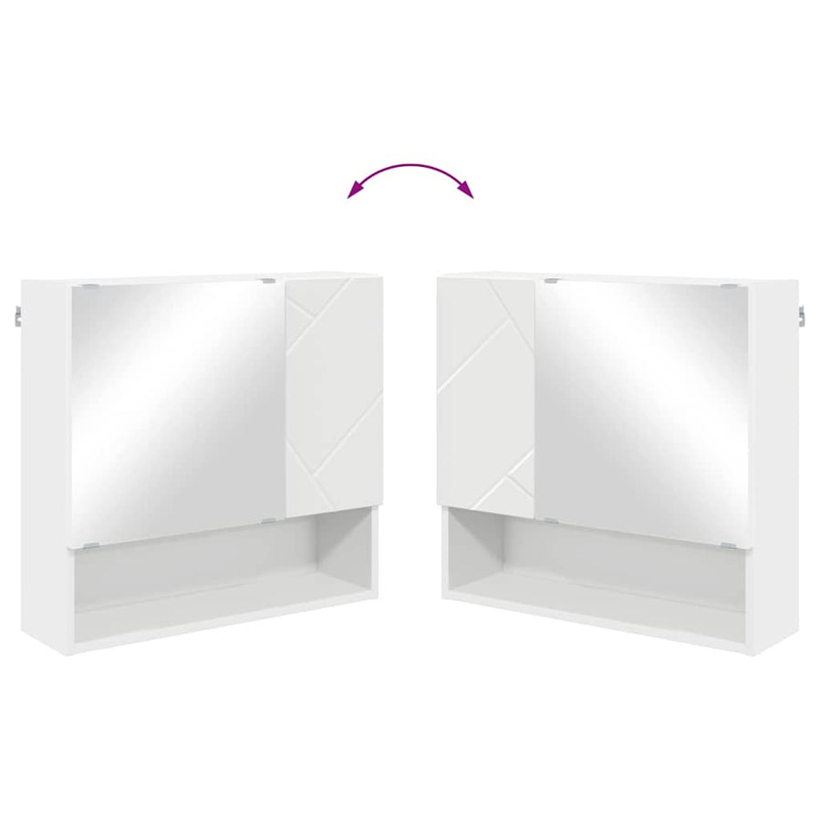 Badkamermeubelset 2 pcs Wit 61 x 35 x 64 cm Bewerkt hout