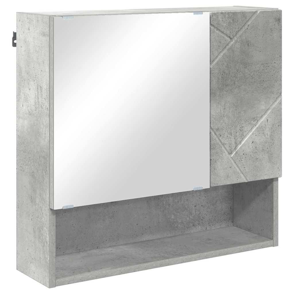 Badkamermeubelset 2 pcs Betongrijs 61 x 35 x 64 cm Bewerkt hout