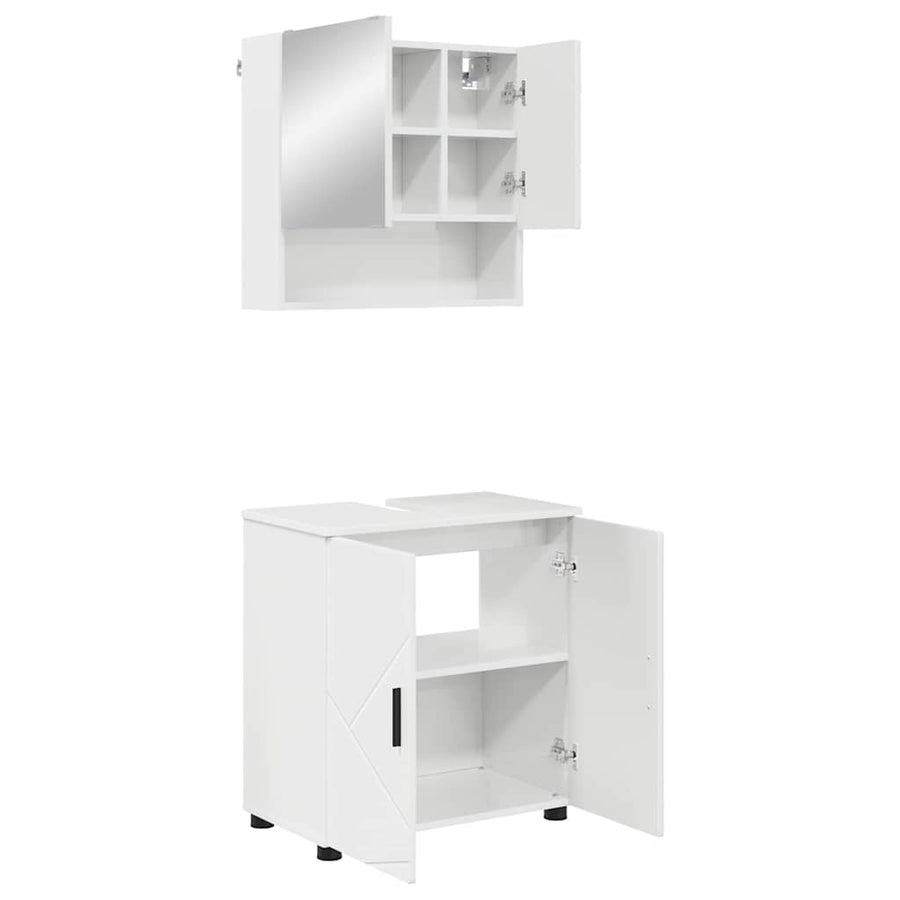 Badkamermeubelset 2 pcs Hoogglans wit 61 x 35 x 64 cm