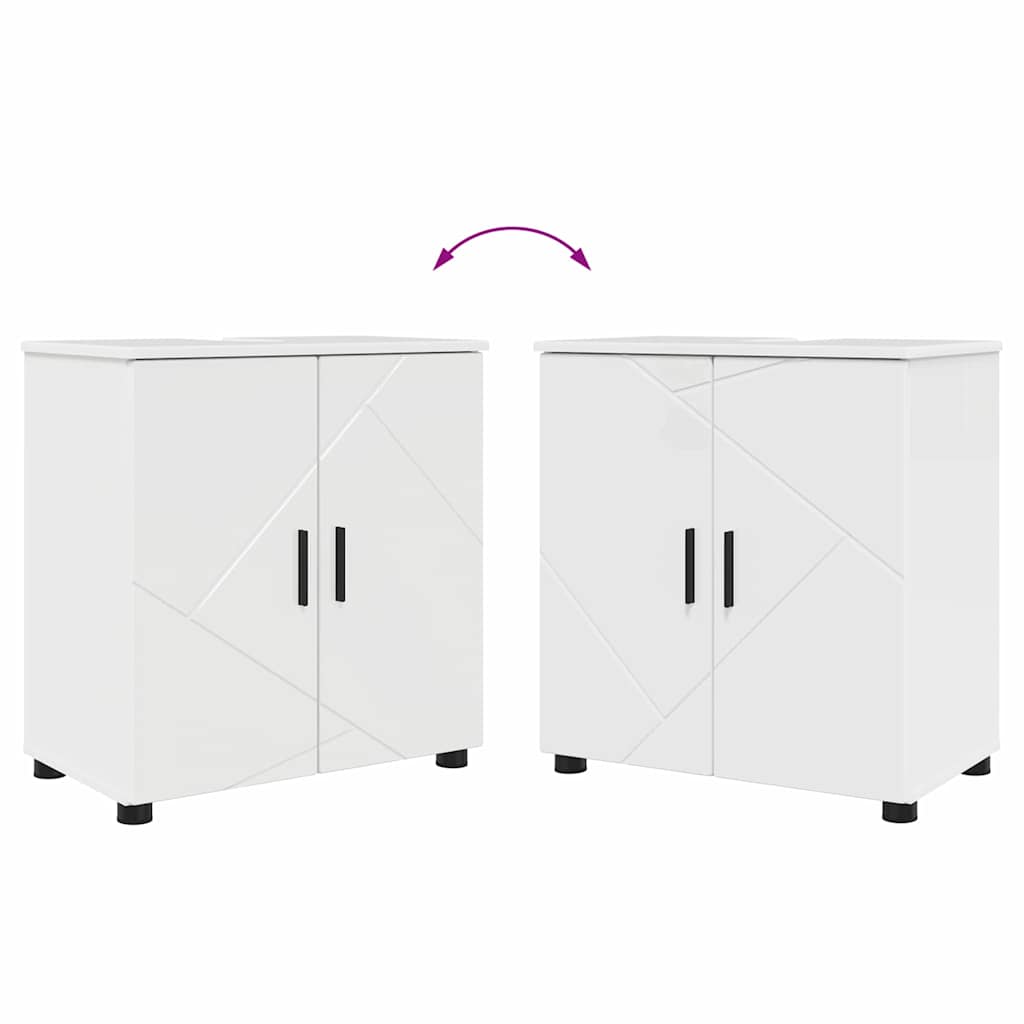 Badkamermeubelset 2 pcs Hoogglans wit 61 x 35 x 64 cm