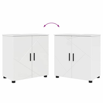 Badkamermeubelset 2 pcs Hoogglans wit 61 x 35 x 64 cm