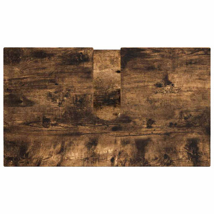 Badkamermeubelset 2 pcs Gerookt eiken Bewerkt hout & Metaal