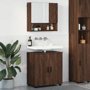 Badkamermeubelset 2-delig bruin eiken 61x35x64 cm