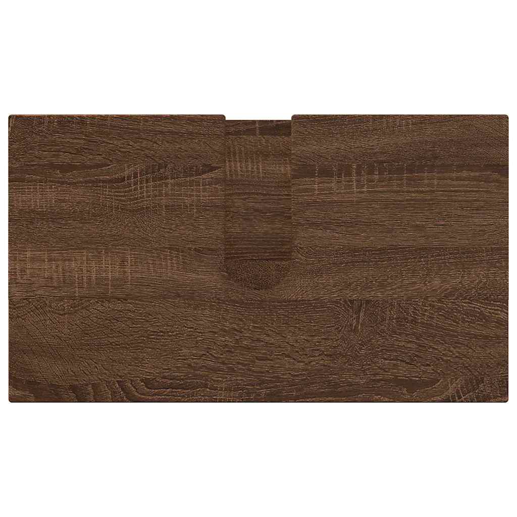 Badkamermeubelset 2 pcs bruin eikenkleur 61 x 35 x 64 cm