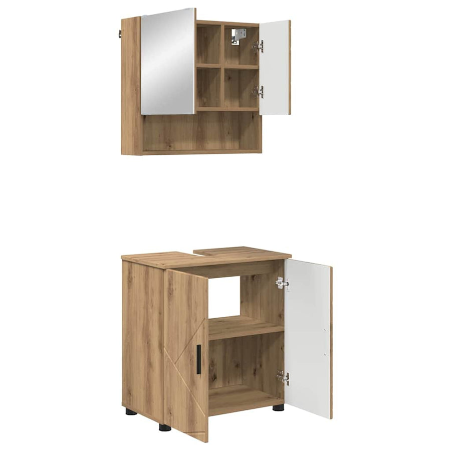 Badkamermeubelset 2 st Artisan Eiken 61 x 35 x 64 cm