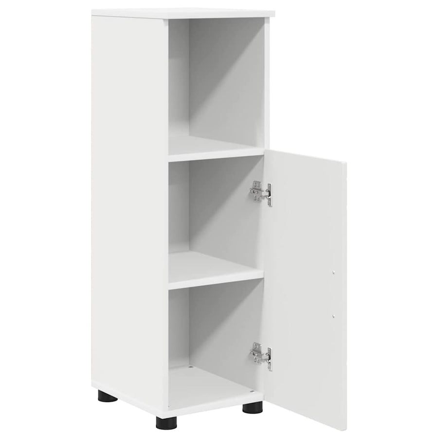Badkamermeubelset met opslag 3 pcs Wit Bewerkt hout & Metaal