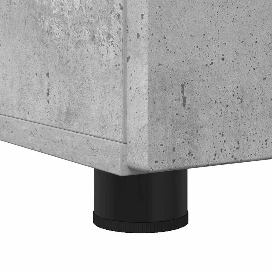 Badkamermeubelset Wandgemonteerd 3 pcs Betongrijs Bewerkt hout