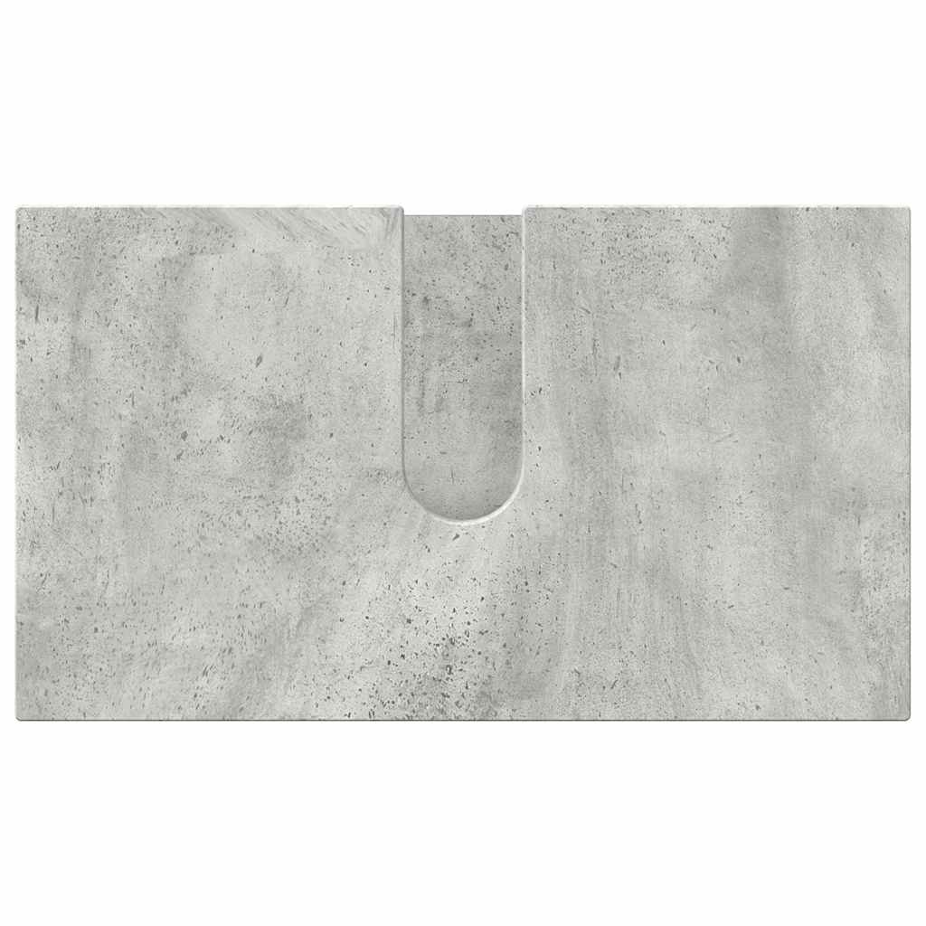 Badkamermeubelset Wandgemonteerd 3 pcs Betongrijs Bewerkt hout