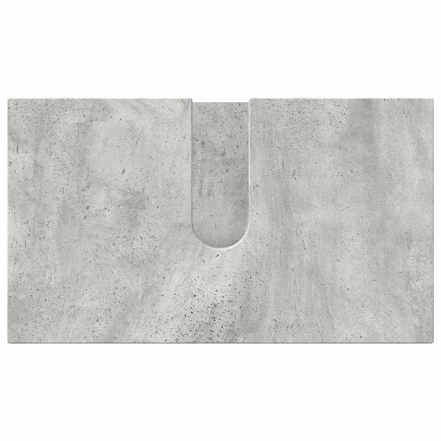 Badkamermeubelset Wandgemonteerd 3 pcs Betongrijs Bewerkt hout