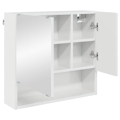 Badkamermeubelset 3 pcs Hoogglans wit Bewerkt hout & Metaal