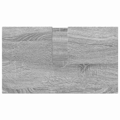 Badkamermeubelset 3 pcs Grijs Sonoma Bewerkt hout & Metaal
