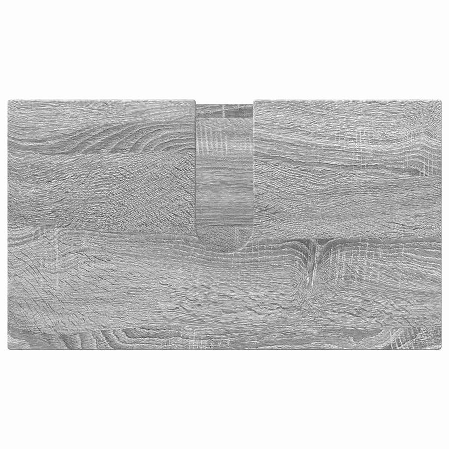 Badkamermeubelset 3 pcs Grijs Sonoma Bewerkt hout & Metaal